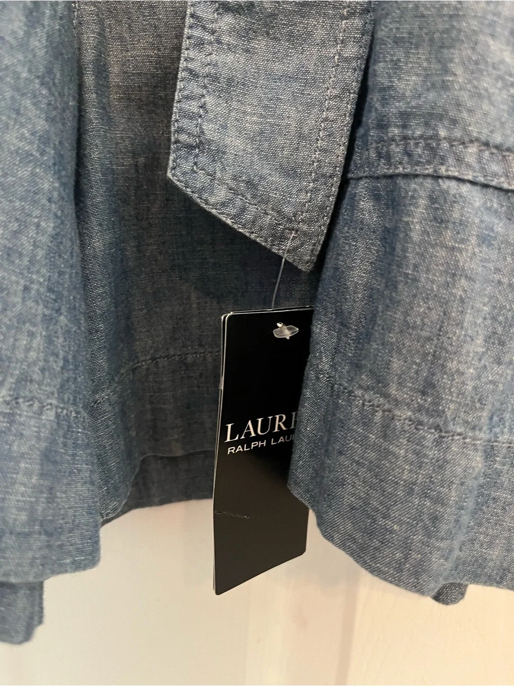 NWT Lauren Ralph Lauren Chambray Paperbag Shorts Size 8